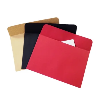 100Pcs/Muito Vintage Vermelho Preto Kraft em Branco de papel kraft envelopes DIY Decorativos Envelope de Papel Pequena escola de material de escritório