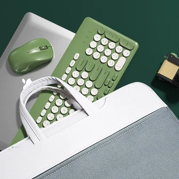 2.4 G sem Fio, teclado e Mouse combinação de Jogos Portáteis Teclado Botão de silêncio do Mini teclado e Mouse Kit PC Gamer LaptopUSB