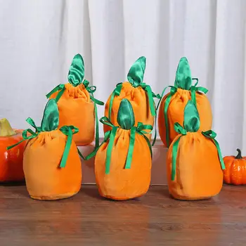 3Pcs Sacola para Doces de Abóbora Abóbora de Halloween Trick or Treat Com a Cadeia de Embalagem de Saco de Decoração Para Crianças