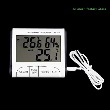 De temperatura e Umidade Sensor Medidor de Higrômetro Termômetro Digital com Tela de LCD