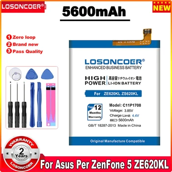 LOSONCOER 5600mAh C11P1708 Bateria Para ASUS Zenfone 5 5Z ZE620KL X00QD ZS620KL Z01RD da Bateria do Telefone Móvel