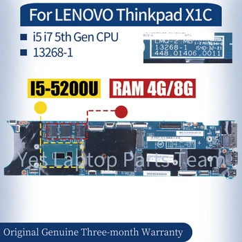 Para LENOVO Thinkpad X1 Carbon 3ª Geração X1C 2015 Laptop I5-5200U i7-5600U RAM 4G 8G MainboardNotebook placa-Mãe