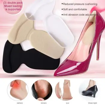T-em forma de Sapato de Salto Palmilhas Para Calçados femininos de Volta Adesivos de Salto Alto Forro Inserir Anti-desgaste Almofada de Calcanhar de Almofadas de Sapata de Acessórios